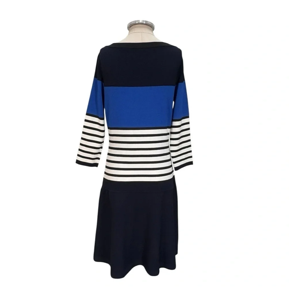 Kate Spade Sleeve Striped Scuba Dress Size Large
